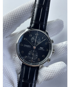 (준비완료/특급배송)NO.2317/ZF공장 V3 IWC IW3716 포루트기저 블랙다이얼 가죽