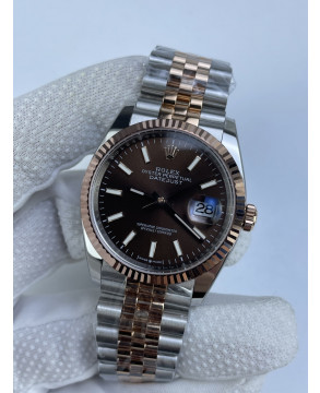 (준비완료/특급배송)NO.3095/롤렉스 데이저스트 36미리 최신형 로즈골드 콤비 초코 바인덱스 QP공장