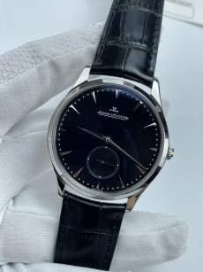 (준비완료/특급배송)NO.3555/ZF공장 예거 르클트르 마스터 울트라 씬 스몰 세컨즈 블랙다이얼 가죽